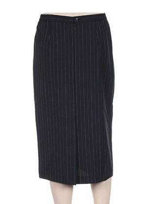 Jupe mi-longue taille élastique noir FRANCOISE DE FRANCE femme