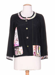 Veste chic fermeture boutonnée sur le devant noir PAUPORTÉ femme
