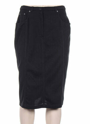 Jupe mi-longue coupe droite noir PAUPORTÉ femme