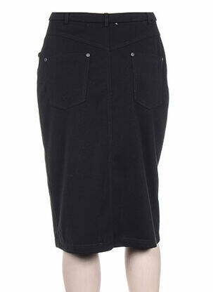 Jupe mi-longue coupe droite noir PAUPORTÉ femme