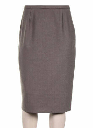Jupe mi-longue coupe droite gris WEINBERG femme