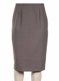 Jupe mi-longue coupe droite gris WEINBERG femme