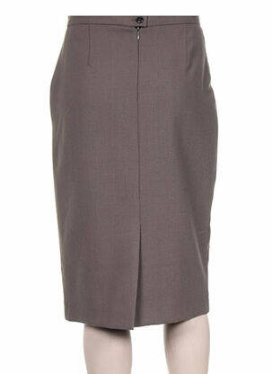 Jupe mi-longue coupe droite gris WEINBERG femme