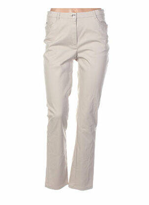Pantalon coupe droite taille normale beige WEINBERG femme