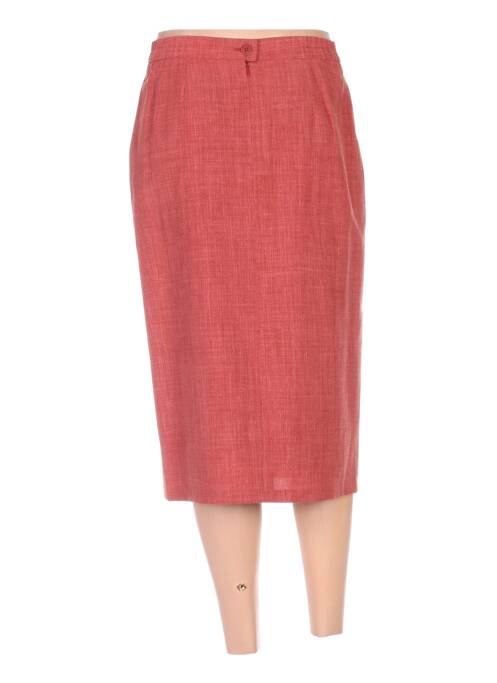 Jupe mi-longue taille élastique rouge MARCELLE GRIFFON femme