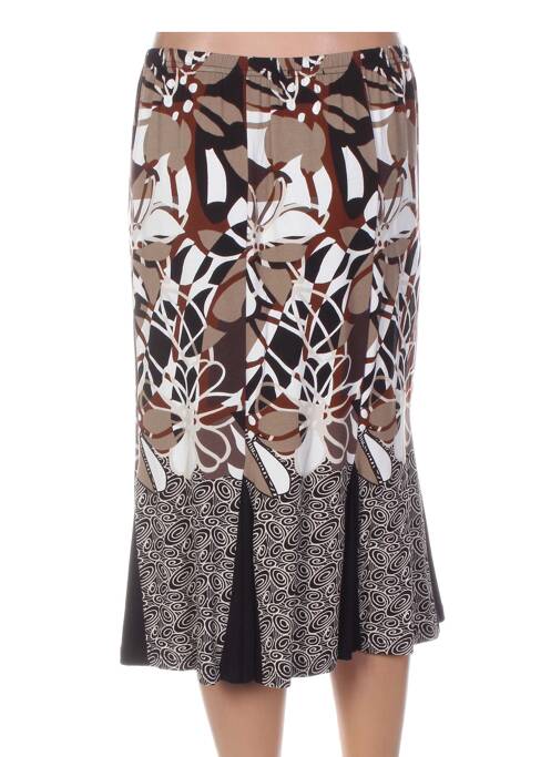 Jupe mi-longue marron PAUPORTÉ pour femme