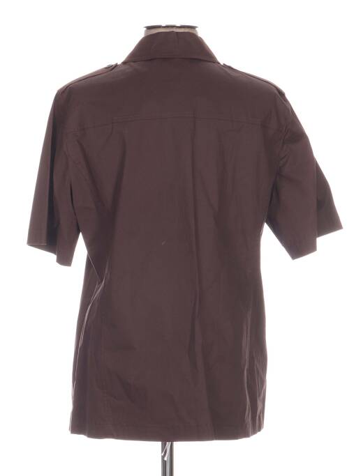 Chemise manches courtes marron CARACTERE pour homme