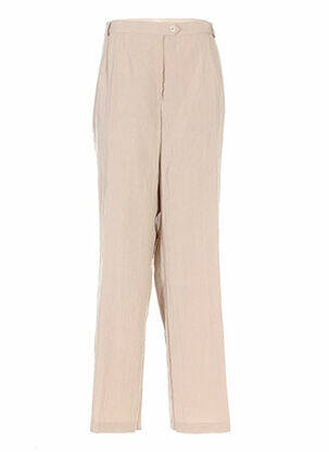 Pantalon coupe droite taille basse beige FRANK WALDER femme