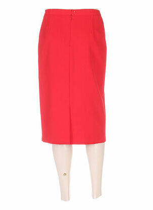 Jupe mi-longue coupe droite rouge FRANCOISE DE FRANCE femme