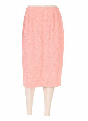 Jupe mi-longue coupe droite orange FRANCOISE F femme