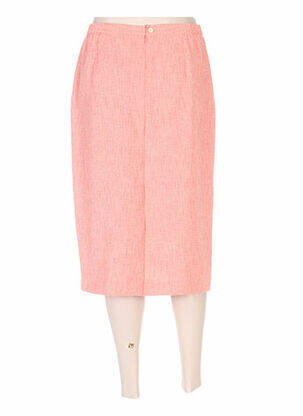 Jupe mi-longue coupe droite orange FRANCOISE F femme