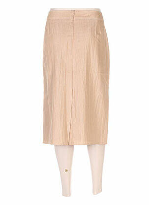 Jupe mi-longue coupe droite beige FRANK WALDER femme