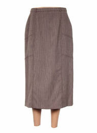 Jupe longue fermeture zippée au dos marron PAUPORTÉ femme