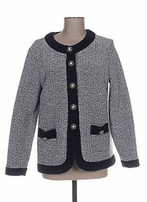 Veste casual col rond noir WEINBERG femme