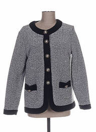 Veste casual col rond noir WEINBERG femme