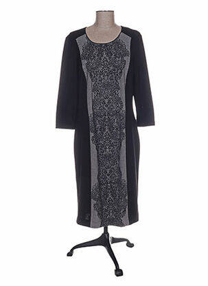 Robe mi-longue manches 3/4 manches 3/4 noir PAUPORTÉ femme