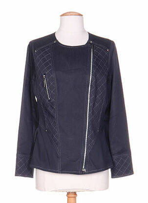 Veste casual col rond bleu WEINBERG femme