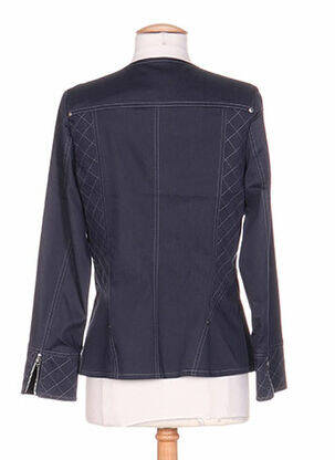 Veste casual col rond bleu WEINBERG femme