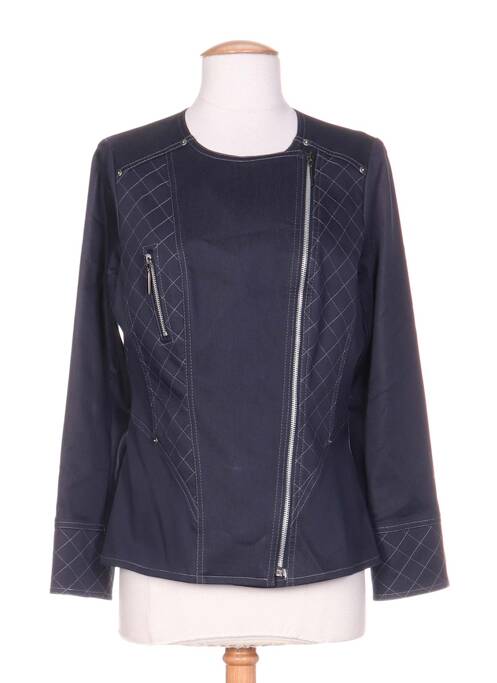 Veste casual col rond bleu WEINBERG femme