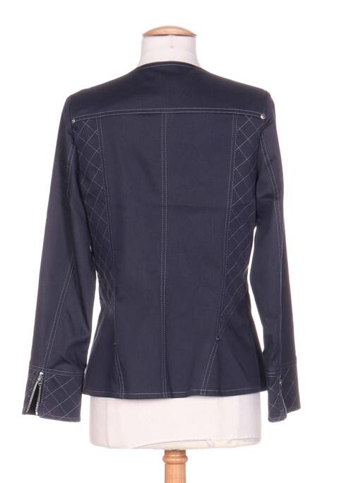 Veste casual col rond bleu WEINBERG femme
