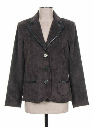 Veste casual epaulette marron WBG femme