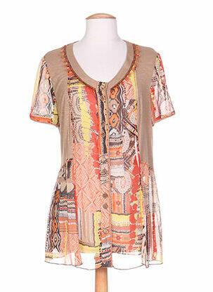 Chemisier coupe cintrée orange PAUPORTÉ femme