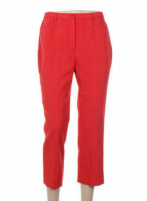 Pantacourt coupe droite rouge PAUPORTÉ femme