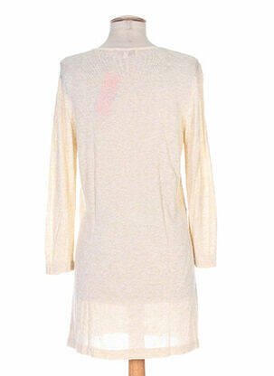 Pull tunique col rond manches longues beige WEINBERG femme