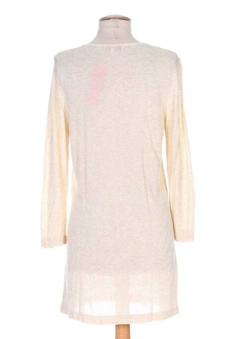 Pull tunique col rond manches longues beige WEINBERG femme