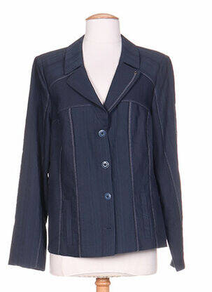 Veste casual epaulette bleu PAUPORTÉ femme