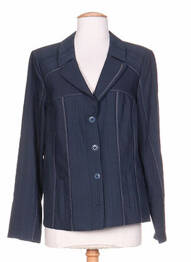 Veste casual epaulette bleu PAUPORTÉ femme