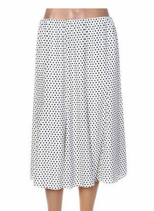Jupe mi-longue coupe évasée blanc PAUPORTÉ femme