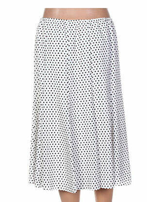 Jupe mi-longue coupe évasée blanc PAUPORTÉ femme