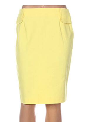 Jupe mi-longue taille normale jaune WBG femme
