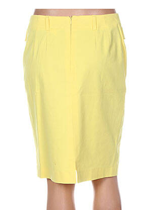 Jupe mi-longue stretch jaune WBG femme
