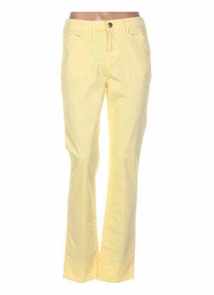 Pantalon coupe droite taille normale jaune PAUPORTÉ femme