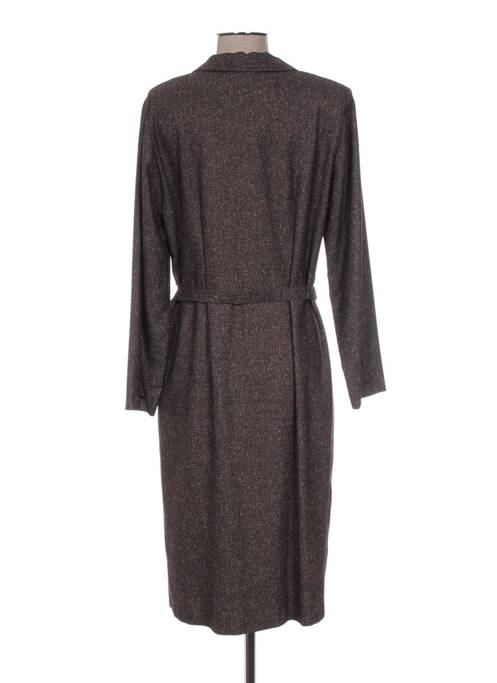 Robe mi-longue marron GUY DUBOUIS pour femme