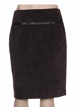 Jupe mi-longue coupe droite marron WEINBERG femme