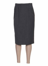 Jupe mi-longue coupe droite gris WEINBERG femme
