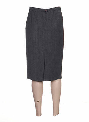Jupe mi-longue coupe droite gris WEINBERG femme
