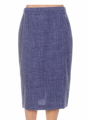 Jupe mi-longue taille haute bleu PAUPORTÉ femme