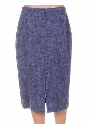 Jupe mi-longue taille haute bleu PAUPORTÉ femme