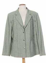 Veste casual epaulette vert WEINBERG femme