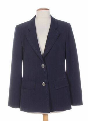 Veste casual epaulette bleu WEINBERG femme