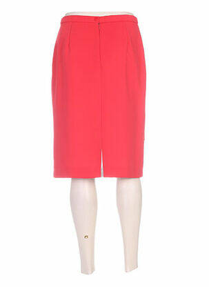 Jupe mi-longue coupe droite rouge PAUPORTÉ femme