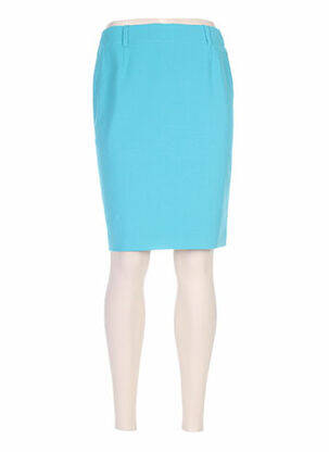 Jupe mi-longue coupe droite bleu WEINBERG femme