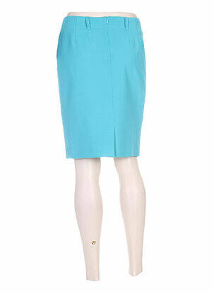 Jupe mi-longue coupe droite bleu WEINBERG femme