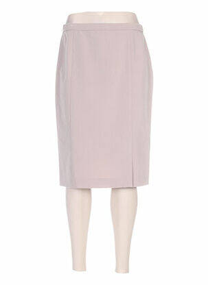 Jupe mi-longue coupe droite beige PAUPORTÉ femme