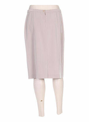 Jupe mi-longue coupe droite beige PAUPORTÉ femme