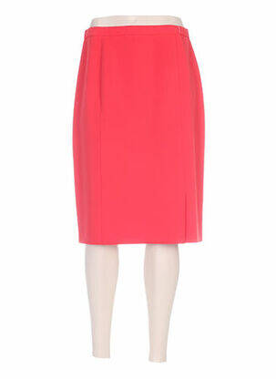 Jupe mi-longue coupe droite rouge PAUPORTÉ femme